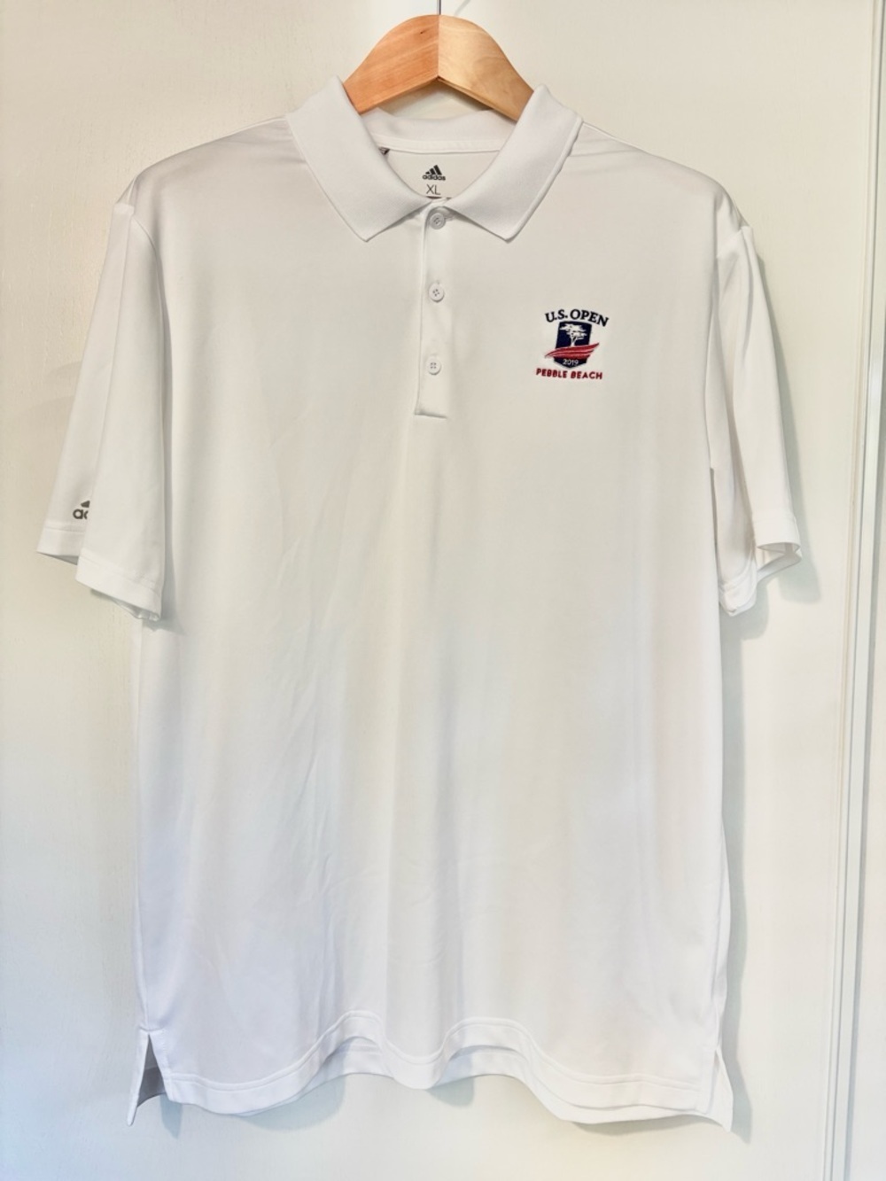 Pebble Beach US Open Mens Crisp White Polo Size XL Golf Preppy Timeless Classic - Picture 1 of 13